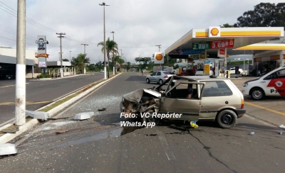 Homem embriagado causa grave acidente