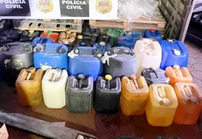 Homem é preso por armazenar combustível furtado em borracharia