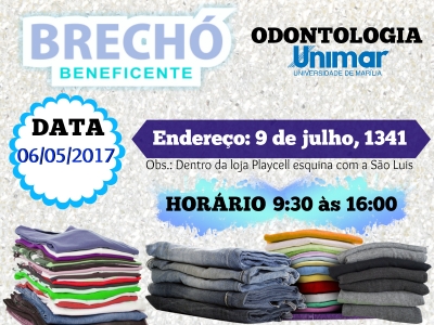 Alunos de Odontologia se mobilizam e fazem brechó em prol de entidade