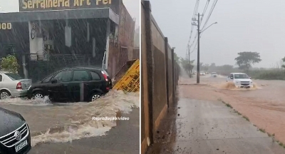 Temporal provoca alagamentos em Marilia e estragos na região