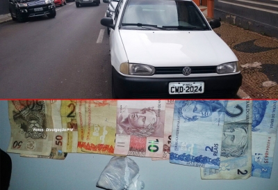 PM recupera carro furtado. Menor é detida com drogas