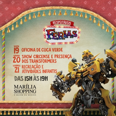 FÉRIAS: Marília Shopping traz atrações diferenciadas para animar a garotada