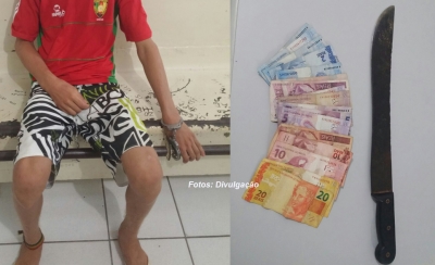 PM prende menor acusado de assaltar supermercado