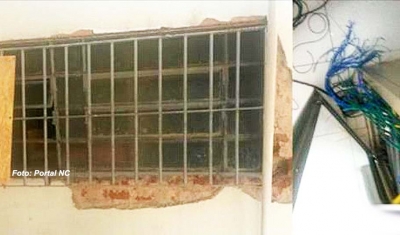 Criminosos tentam furtar agência bancária 