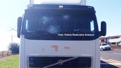 Greve: manifestante é atropelado por caminhão, na região