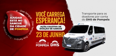 Pompeia organiza caravana da doação de sangue com transporte gratuito para o hemocentro