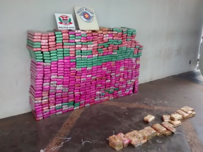 Polícia Civil e Militar apreendem 500 quilos de maconha