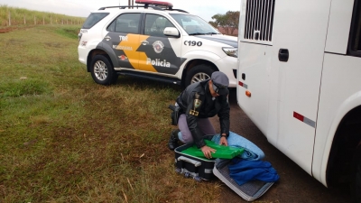 Rota Caipira: rapaz é preso com quase 20 quilos de maconha em ônibus