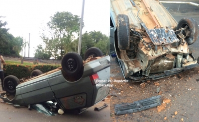 Acidente envolvendo carro de empresa de Marília deixa dois feridos