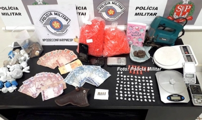 Violência no carnaval: PM apreende pistola e drogas em Marília e Garça