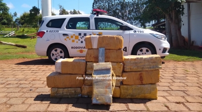 Polícia Rodoviária apreende mais de 185 quilos de maconha