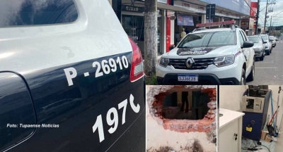 Criminosos abrem buraco na parede e dão grande prejuízo ao Bradesco