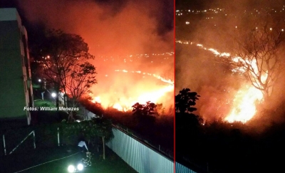 Incêndio ameaça condomínios