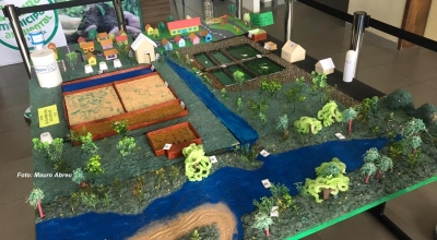 Maquete da Feira Municipal Ambiental está em exposição no saguão do Paço Municipal