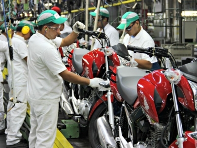 Produção de motos cai 32,2% em setembro