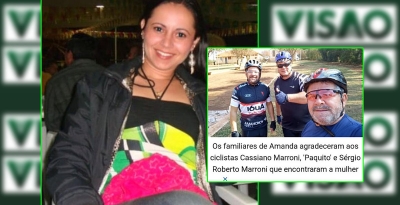 Ciclistas encontram mulher que estava desaparecida na região