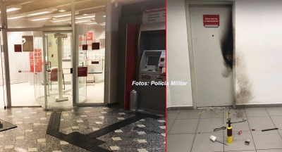Homem é preso pela PM após arrombar agência bancária