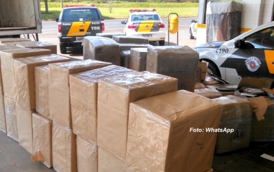 Carga milionária de contrabando é apreendida: 1.595 quilos