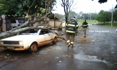 Chuva de granizo atinge região e causa estragos