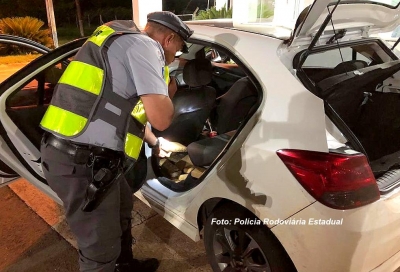 Polícia Rodoviária apreende quase 70 kg de maconha, na região