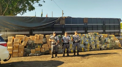 Polícia Rodoviária apreende mais de 3,4 toneladas de maconha