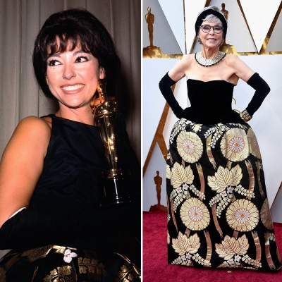 Vestido de 56 anos: Rita Moreno repete look do Oscar de 1962