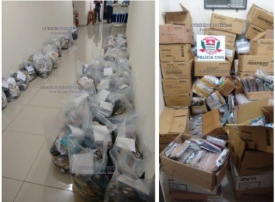 Polícia apreende grande quantidade de DVD