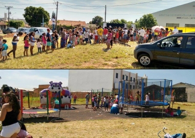 Crianças ganham pipas e têm uma manhã de festa
