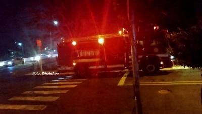 Moradores de rua colocam fogo no Contorno e mobilizam Bombeiros