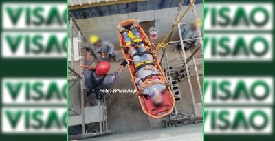 Bombeiros salvam operário que sofreu acidente no Distrito Industrial em Marília