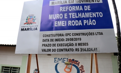 Reforma da Emei Roda Pião na zona norte estará finalizada nos próximos dias