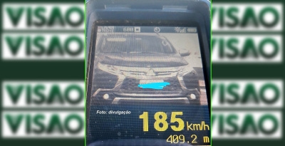 Perigo: caminhonete é flagrada a 185 km/h, em rodovia na região