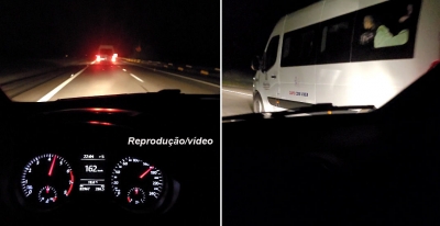 Van da Prefeitura de Marília é flagrada a mais de 160 km/h