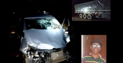 Idoso morre em grave acidente envolvendo carro e caminhão
