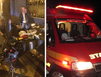 Jovens ficam feridos em grave acidente no centro