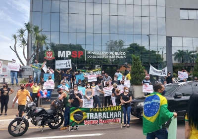 Marília tem novo protesto pela reabertura do comércio