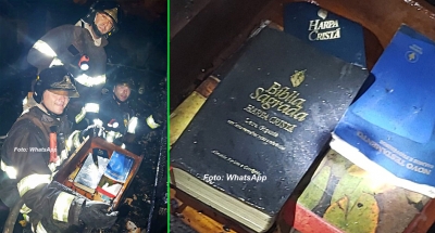 Incêndio destrói casa em Marília, mas Bíblias ficam intactas