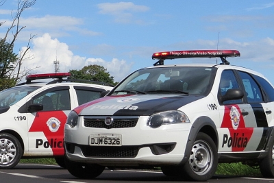 Dupla é presa na SP-294 após furto de televisão
