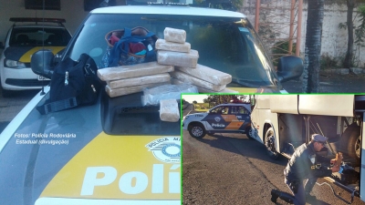 Polícia Rodoviária apreende drogas em ônibus