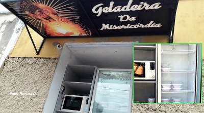 Projeto "Geladeira da Misericórdia" beneficia moradores de rua em Marília