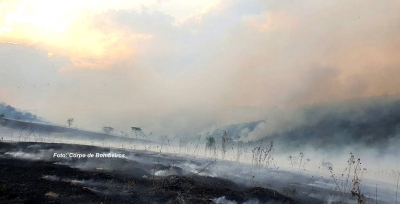 Queimada em fazenda ameaça sistema de captação de água em Garça