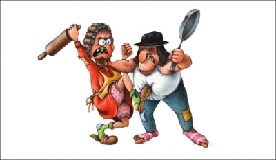 Homem ataca mulher com pá de lixo e também acaba ferido, em briga de casal