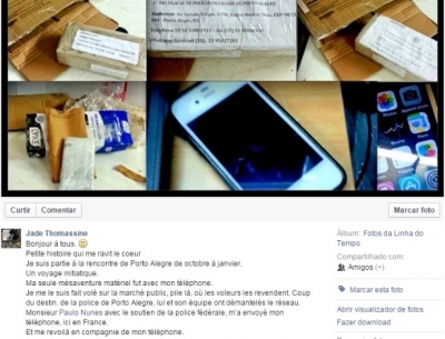 Policial devolve pelo correio celular roubado no Brasil