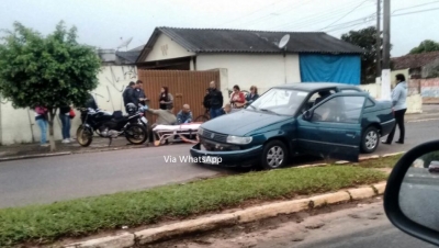 Acidente deixa motociclista ferido na zona sul 
