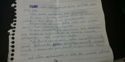 Bilhete ajuda mulher a ser resgatada de cárcere privado após 8 anos