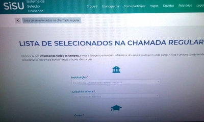 Matrícula dos aprovados na primeira chamada do Sisu começa hoje
