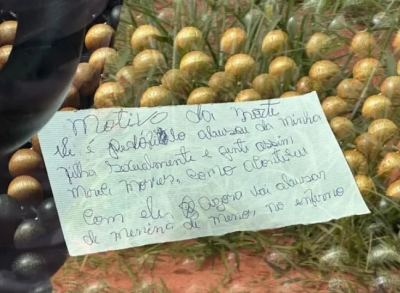 Motorista de aplicativo é encontrado morto e autor do crime deixa bilhete