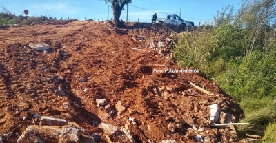 Polícia Ambiental multa em R$ 10 mil proprietário de área embargada