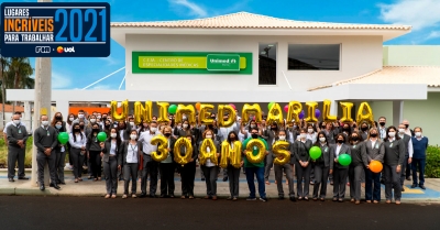 Unimed Marília conquista título de Lugar Incrível para Trabalhar em 2021