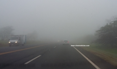 Ar polar derruba a temperatura e traz neblina